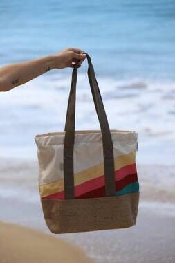 NEW IMSY women's point judith tote bag in rainbow
